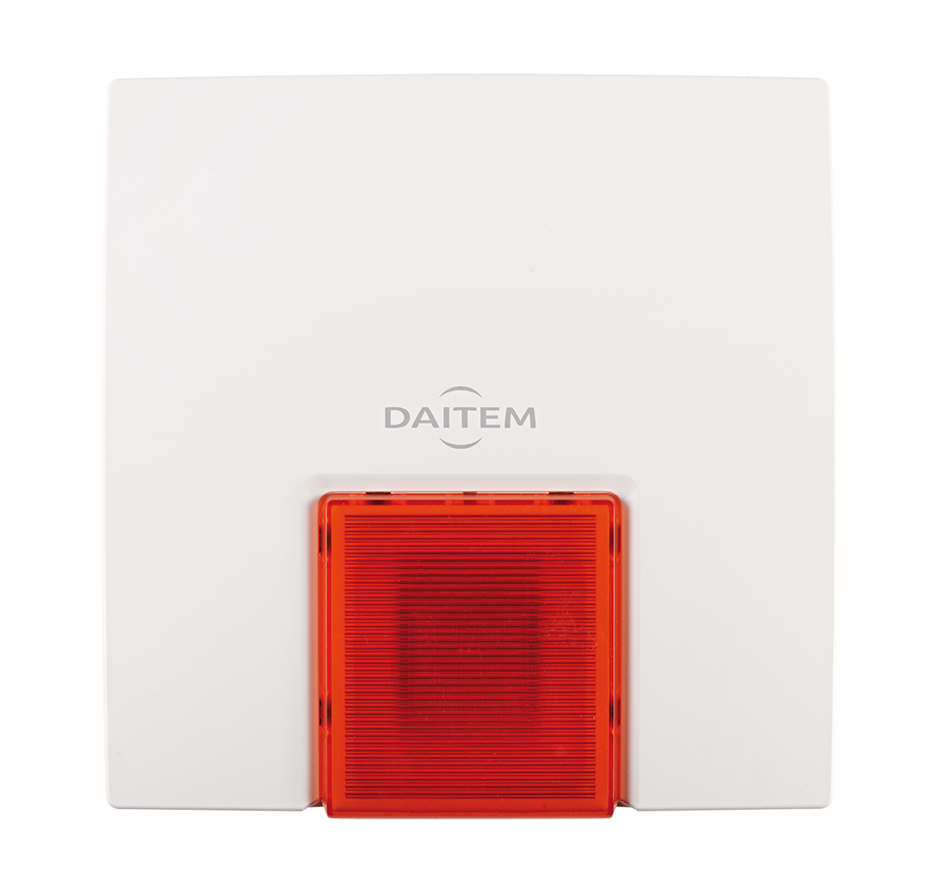 Funk-Außensirene mit roter Blitzleuchte, D26